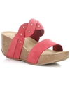 Bos. & Co. Larnio Platform Wedge Sandal In Pink