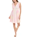 ATM ANTHONY THOMAS MELILLO ATM ANTHONY THOMAS MELILLO SLUB GATHERED V-NECK MINI DRESS