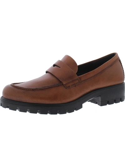 ECCO MODTRAY WOMENS EMBOSSED MOC TOE PENNY LOAFERS