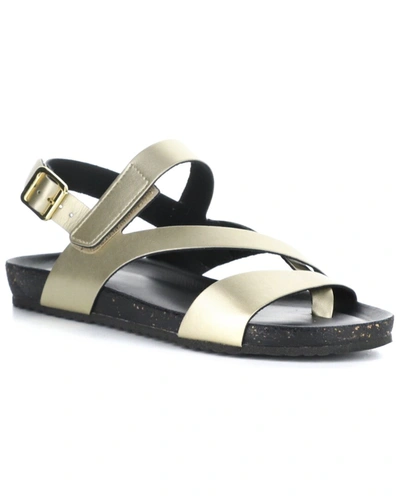 Bos. & Co. Sara Leather Sandal In Gold