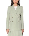 Walter Baker Tilda Double Breasted Blazer Jacket In Blue