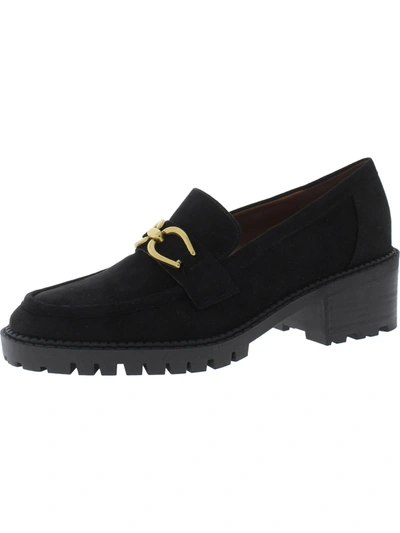 Marc Fisher Delanie2 Womens Faux Suede Slip On Loafers In Black