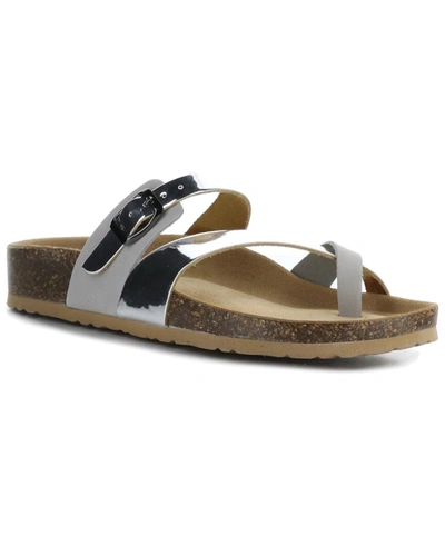 Bos. & Co. Parr Suede & Leather Sandal In White