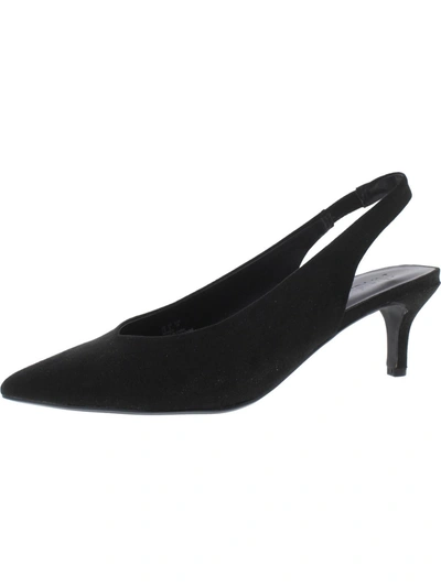 Find. Connie Womens Faux Suede Slip-on Slingback Heels In Black