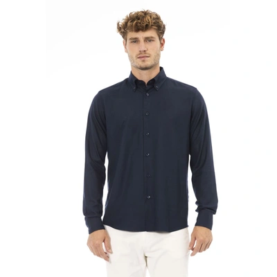 Baldinini Trend Cotton Men's Shirt In Blue