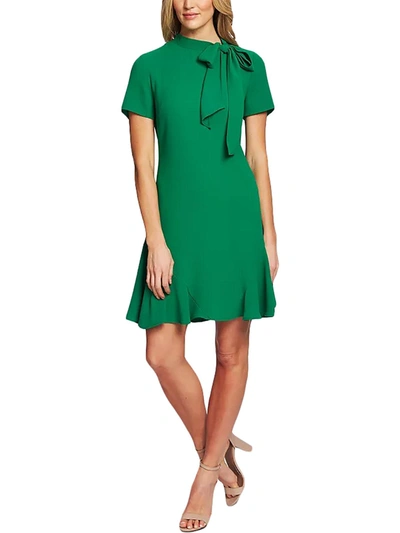 Cece Womens Ruffled Bow Cocktail Dress In Green