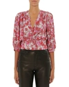 Iro Long Sleeve Top In Red