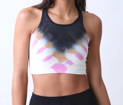 Electric & Rose Bella Momentum Bralette In Onyx/amber/pink In White