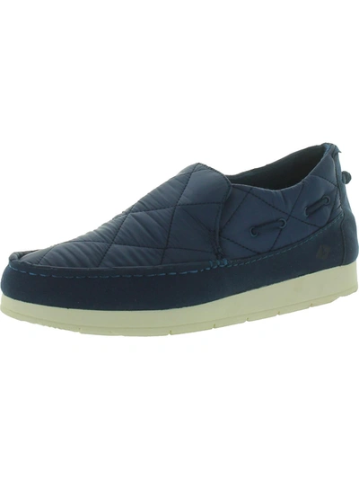 Sperry Moc Sider Womens Quilted Slip On Loafers In Blue