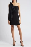 FRENCH CONNECTION WHISPER ONE-SHOULDER TULLE MINIDRESS