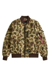 Alpha Industries L-2b Skymaster Gen Ii Water Resistant Bomber Jacket In Green Frog Skin Camo