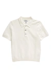 REISS KIDS' PASCOE TEXTURED POLO SWEATER