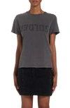 Golden Goose Doris Upside Down Logo Cotton Graphic Tee In Anthracite