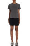 Golden Goose Doris Cotton T-shirt With Logo Detail In Anthracite