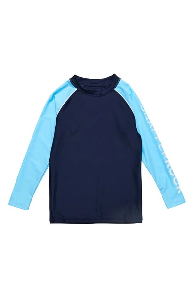 Snapper Rock Kids' Little Boy's & Boy's Colourblock Long-sleeve Rash Top In Black