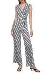 Mango Chain-print Jumpsuit Black In Black