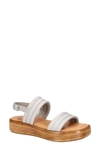 Bella Vita Women's Italy Ode-italy Puffy Slingback Sandals In Grey Italian Leather