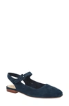 Bella Vita Womens Suede Ankle Strap In Navy Suede Leather