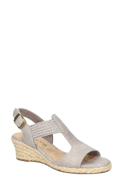 Bella Vita Women's Zayla Espadrille Wedge Sandals In Grey