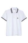 MONCLER LOGO PATCH COTTON PIQUÉ KNIT POLO