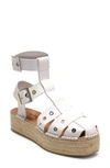 Free People Gable Glad Ankle Strap Espadrille Platform Sandal In White