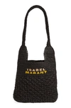 Isabel Marant Praia Medium Raffia Tote Bag In Black
