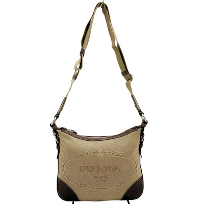 PRADA CANVAS SHOULDER BAG (PRE-OWNED)