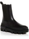 MONCLER CORALYNE WOMENS LEATHER STRETCH MID-CALF BOOTS
