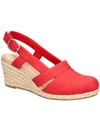 Easy Street Stargaze Womens Ankle Strap Closed Toe Espadrilles In Red