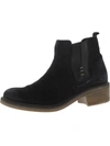 ERIC MICHAEL MONTREAL WOMENS SUEDE STACKED HEEL ANKLE BOOTS