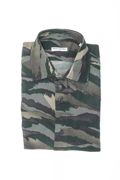 Robert Friedman Cotton Men's Shirt In Green