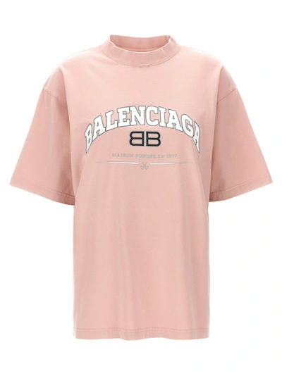 Balenciaga Light Destroy Oversized T In Pink