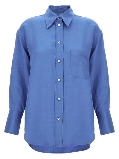 Alberto Biani Oversized Plain Shirt In Blue