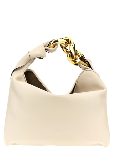 JW ANDERSON CHAIN HOBO SHOULDER BAGS WHITE