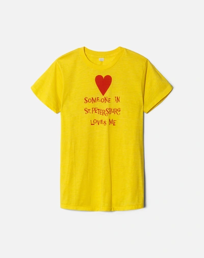 Marketplace 70s Someone Loves Me Tee -#34 In Yellow