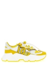 Dolce & Gabbana Yellow & White Mixed-materials Daymaster Sneakers