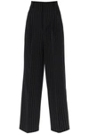 Ami Alexandre Mattiussi Wide Legged Pinstripe Trousers With