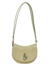 Burberry Mini Rocking Horse Leather Crossbody Bag In Neutral