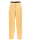 JIL SANDER WOOL  PENCES PANTS YELLOW