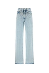 Alessandra Rich Jeans With Studs In Lightblue