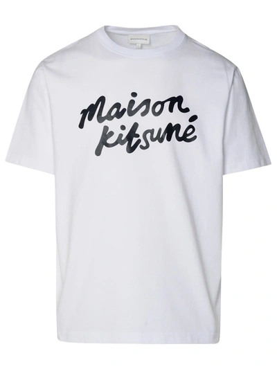 MAISON KITSUNÉ MAISON KITSUNÉ WHITE COTTON T-SHIRT