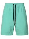 MONCLER MONCLER GRENOBLE TEAL POLYESTER SWIMSUIT
