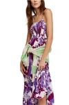 FREE PEOPLE HEAT WAVE FLORAL PRINT HIGH/LOW DRESS