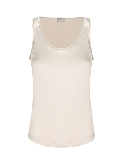 Brunello Cucinelli Top In Warm White