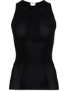 WOLFORD WOLFORD GRID NET SLEEVELESS TOP