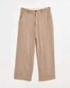 BILLY REID PLAID CROPPED FLAT FRONT TROUSER