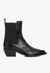 Golden Goose Db Debbie Studded Leather Ankle Boots In Black