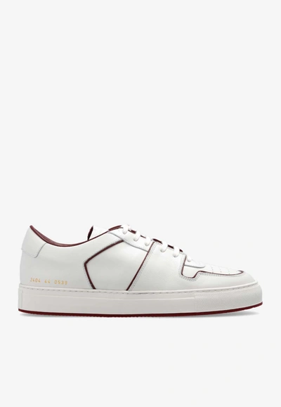 Common Projects Decades Lace-up Sneakers In White Leather