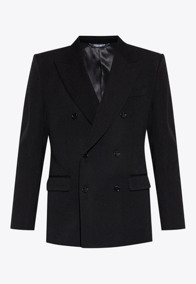 Dolce & Gabbana Double-breasted Blazer In Black