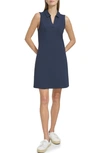 ANDREW MARC STRETCH COTTON POLO DRESS